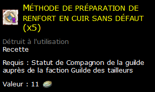 Méthode de préparation de renfort en cuir sans défaut (x5)