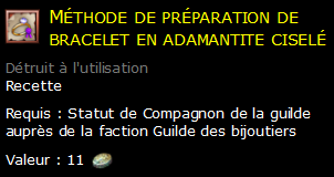 Méthode de préparation de bracelet en adamantite ciselé