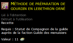 Méthode de préparation de gourdin en lebethron orné