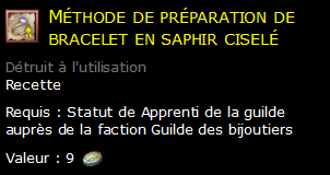 Méthode de préparation de bracelet en saphir ciselé