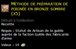 Méthode de préparation de poignée en bronze sombre (x5)