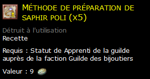 Méthode de préparation de saphir poli (x5)