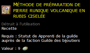 Méthode de préparation de pierre runique volcanique en rubis ciselée