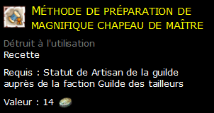 Méthode de préparation de magnifique chapeau de maître