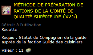 Méthode de préparation de rations de la Comté de qualité supérieure (x25)