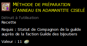 Méthode de préparation d'anneau en adamantite ciselé