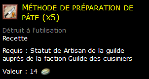 Méthode de préparation de pâte (x5)