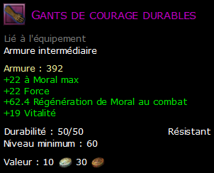 Gants de courage durables