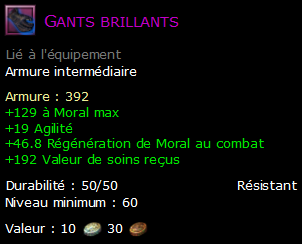 Gants brillants