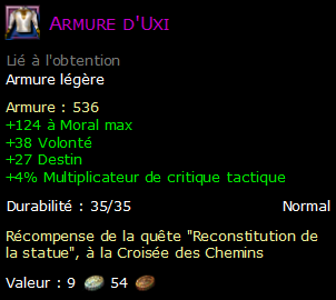 Armure d'Uxi