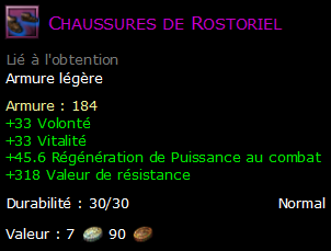 Chaussures de Rostoriel