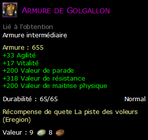 Armure de Golgallon