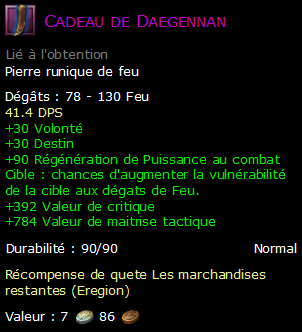 Cadeau de Daegennan