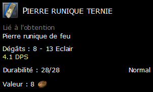 Pierre runique ternie