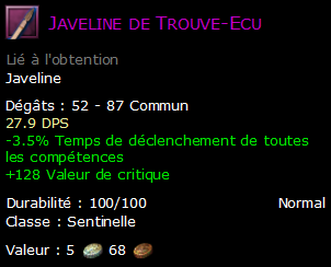 Javeline de Trouve-Ecu