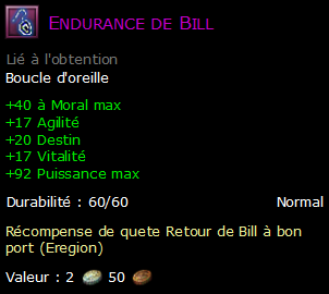 Endurance de Bill