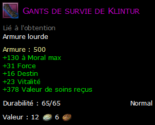 Gants de survie de Klintur