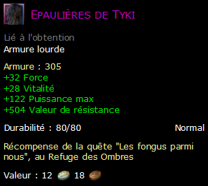 Epaulières de Tyki