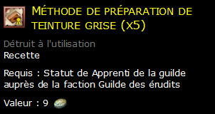 Méthode de préparation de teinture grise (x5)