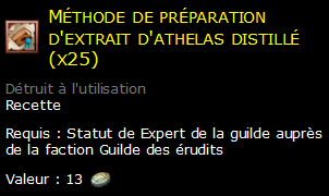 Méthode de préparation d'extrait d'athelas distillé (x25)