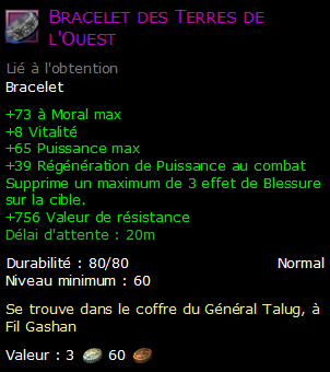 Bracelet des Terres de l'Ouest