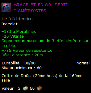 Bracelet en or, serti d'améthystes