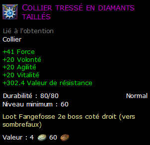 Collier tressé en diamants taillés