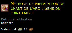 Méthode de préparation de Chant de l'arc : Sens du point faible