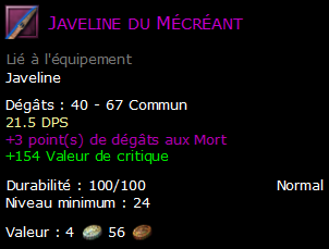 Javeline du Mécréant