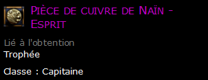 Pièce de cuivre de Naïn - Esprit