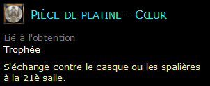 Pièce de platine - Cœur