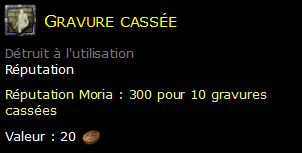 Gravure cassée