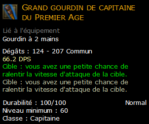 Grand gourdin de capitaine du Premier Age