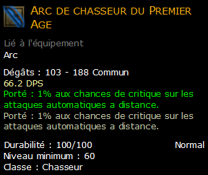 Arc de chasseur du Premier Age