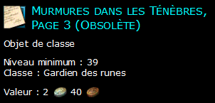 Murmures dans les Ténèbres, Page 3 (Obsolète)
