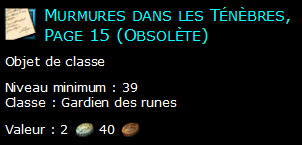 Murmures dans les Ténèbres, Page 15 (Obsolète)