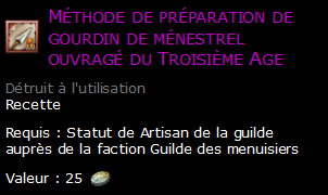 Méthode de préparation de gourdin de ménestrel ouvragé du Troisième Age