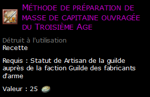 Méthode de préparation de masse de capitaine ouvragée du Troisième Age