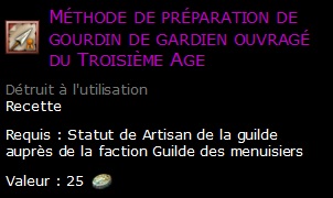 Méthode de préparation de gourdin de gardien ouvragé du Troisième Age