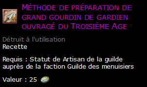 Méthode de préparation de grand gourdin de gardien ouvragé du Troisième Age