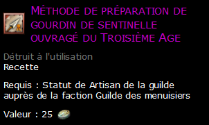 Méthode de préparation de gourdin de sentinelle ouvragé du Troisième Age