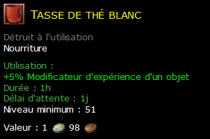 Tasse de thé blanc