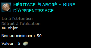 Héritage élaboré - Rune d'Apprentissage