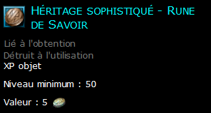 Héritage sophistiqué - Rune de Savoir