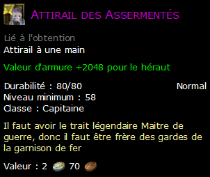 Attirail des Assermentés