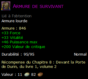 Armure de survivant