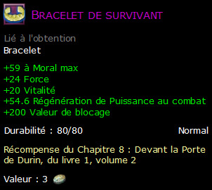 Bracelet de survivant