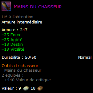 Mains du chasseur