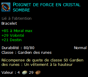 Poignet de force en cristal sombre