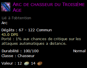 Arc de chasseur du Troisième Age